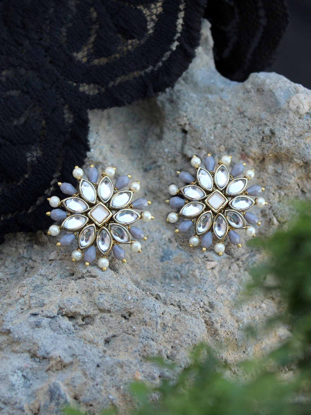 BeAbhika Floral Stud Earrings