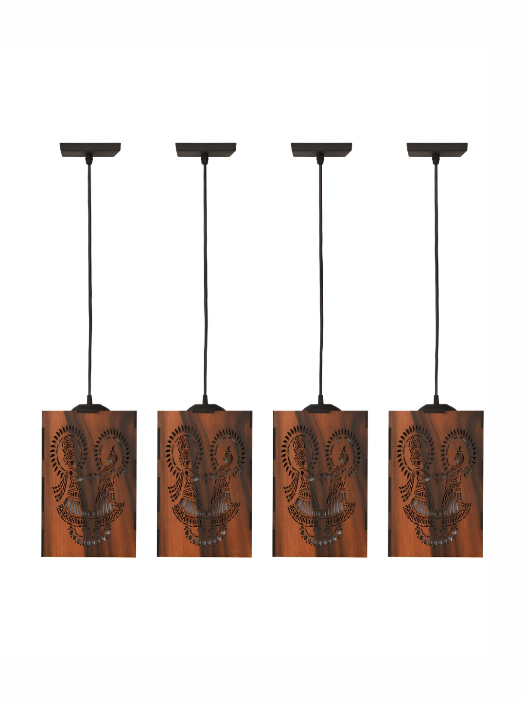 Gojeeva Brown 4 Piece Traditional Ceiling Lamp