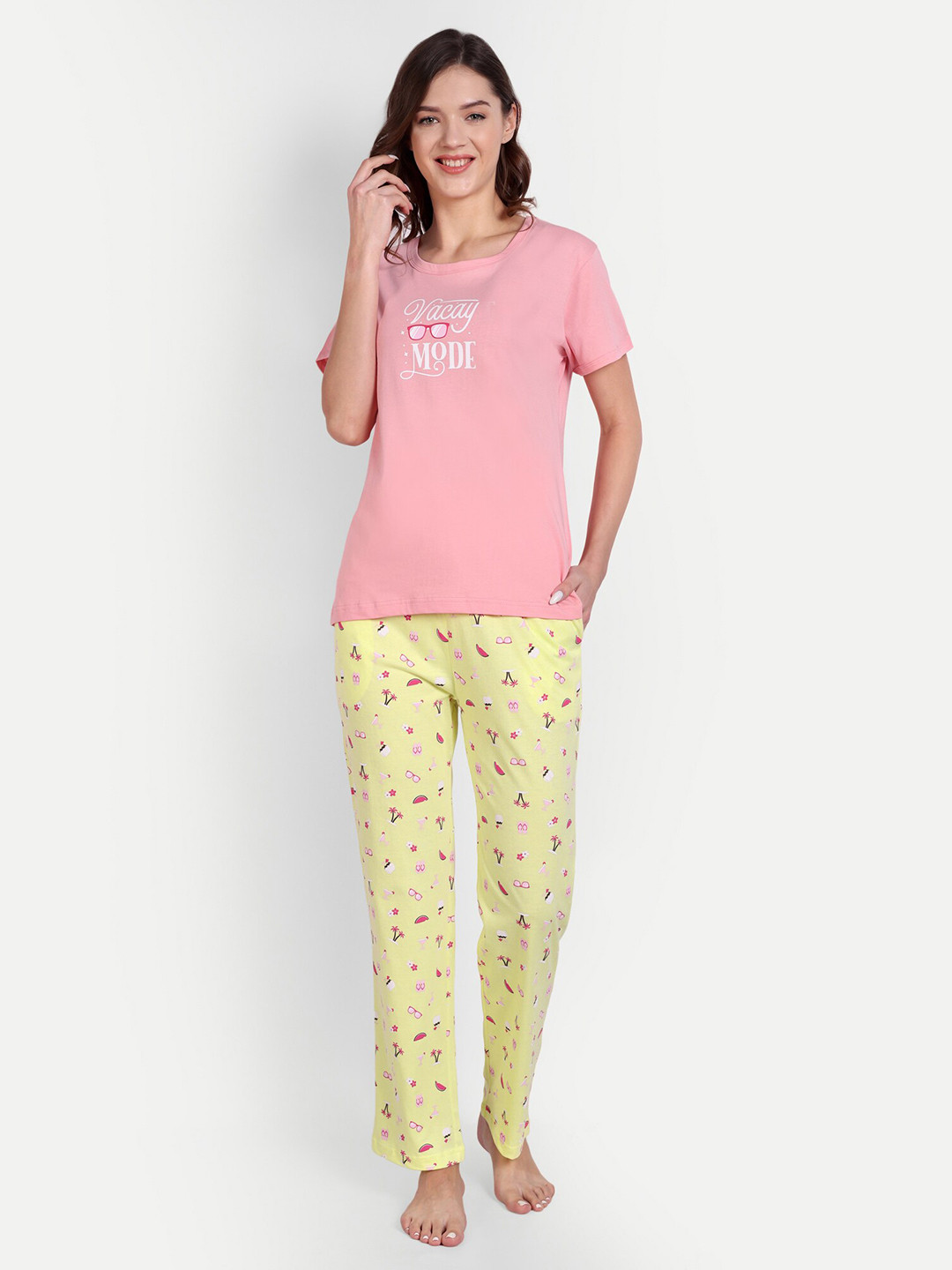 Bedtime story Printed Pure Cotton T-shirt With Pyjamas