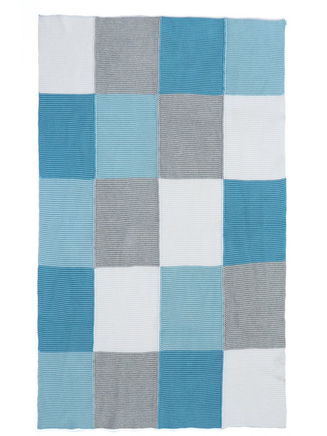 Pluchi Blue Checked Cotton AC Room Single Bed Blanket
