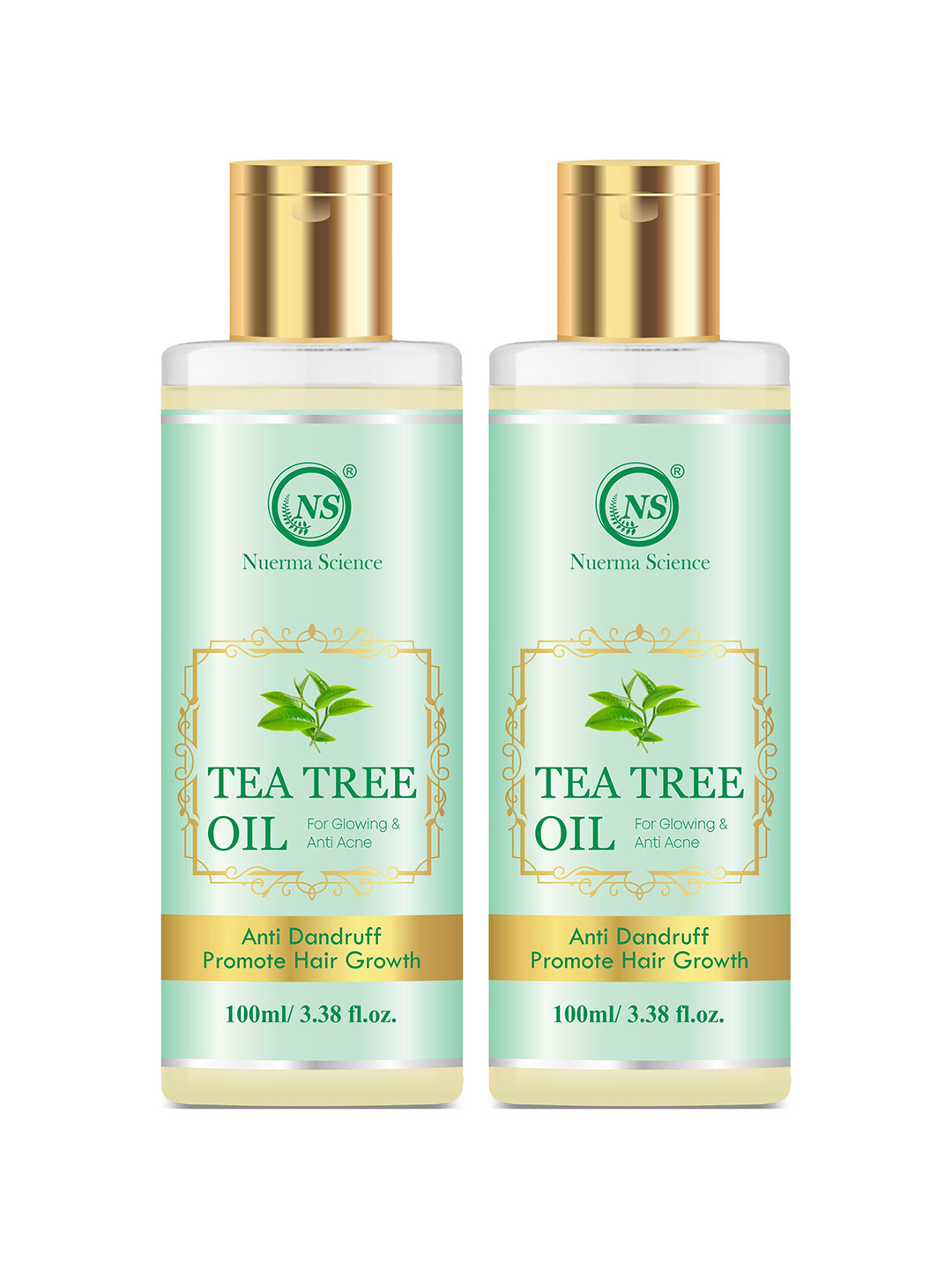 Nuerma Science 2-Pcs Tea Tree Oil For Anti-Dandruff & Hair Growth - 100ml Each