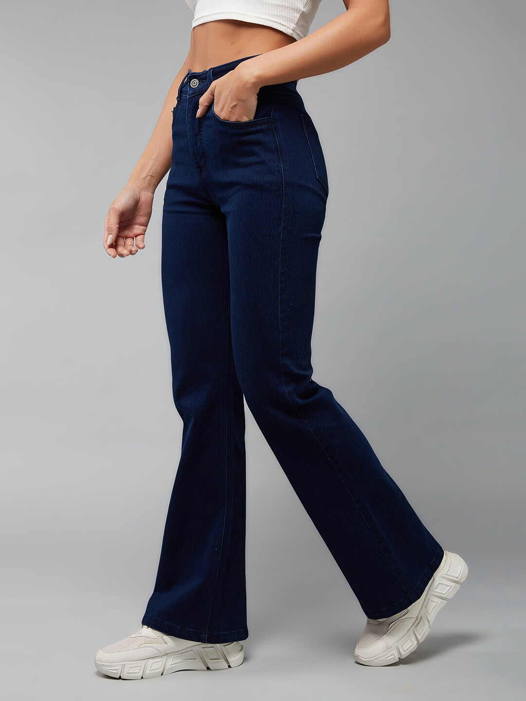 Dolce Crudo Women Bootcut Shaping High-Rise Stretchable Jeans