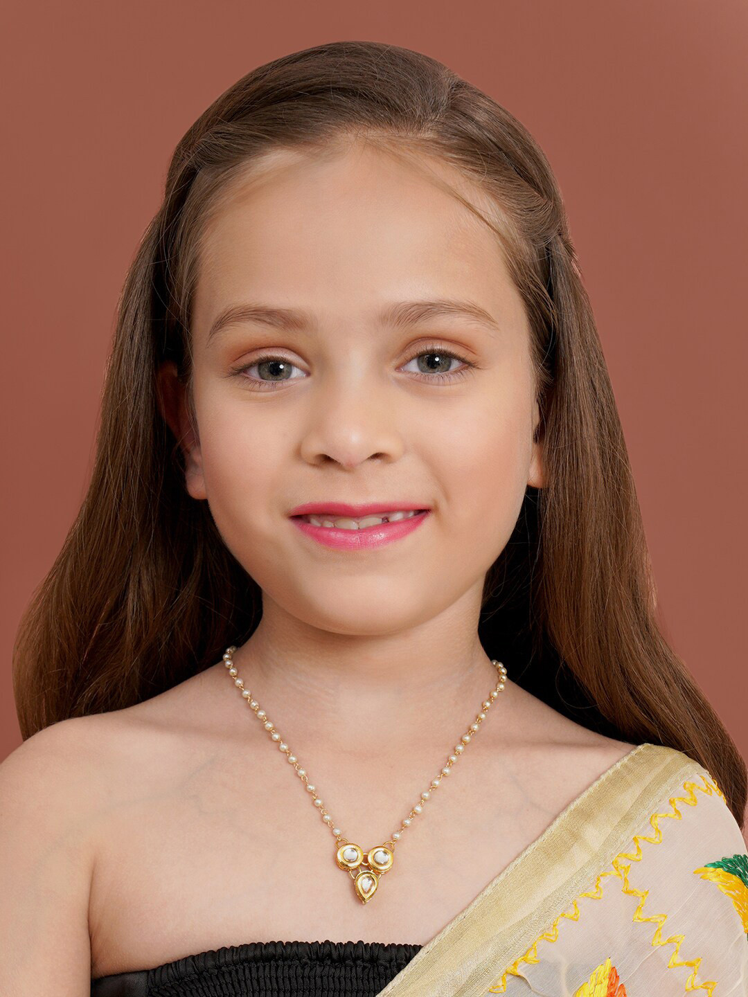 Ruby Raang Girls Gold-Plated Necklace