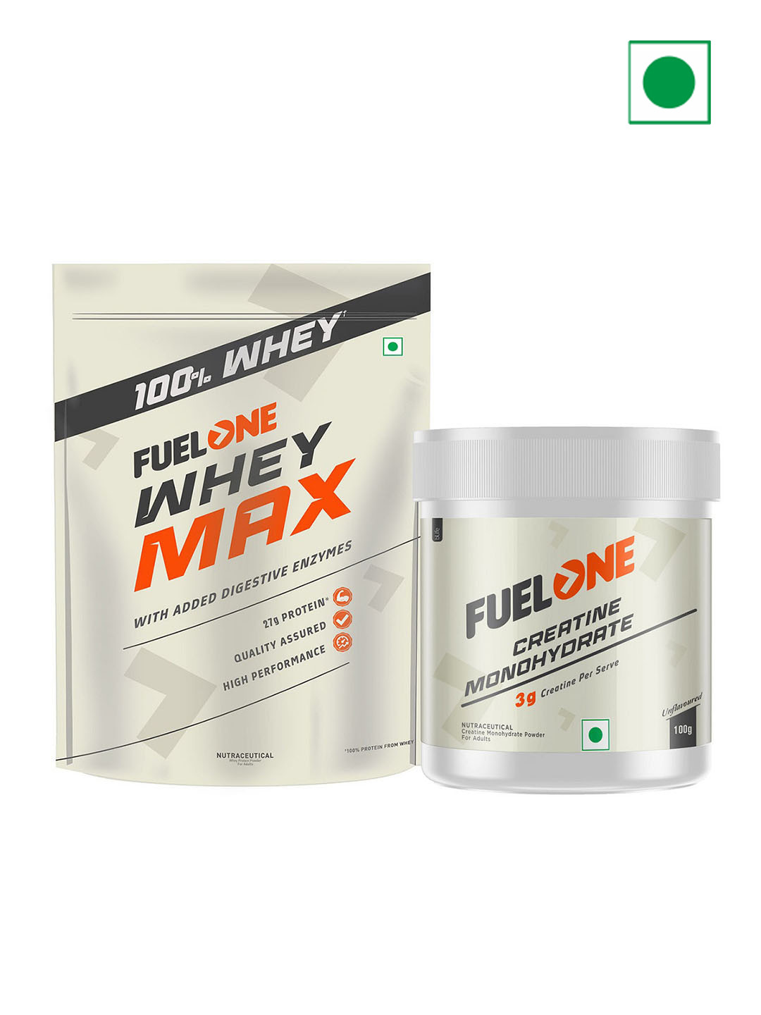 FUEL ONE Chocolate Whey Protein with Unflavoured Creatine Monohydrate 1.1 kg