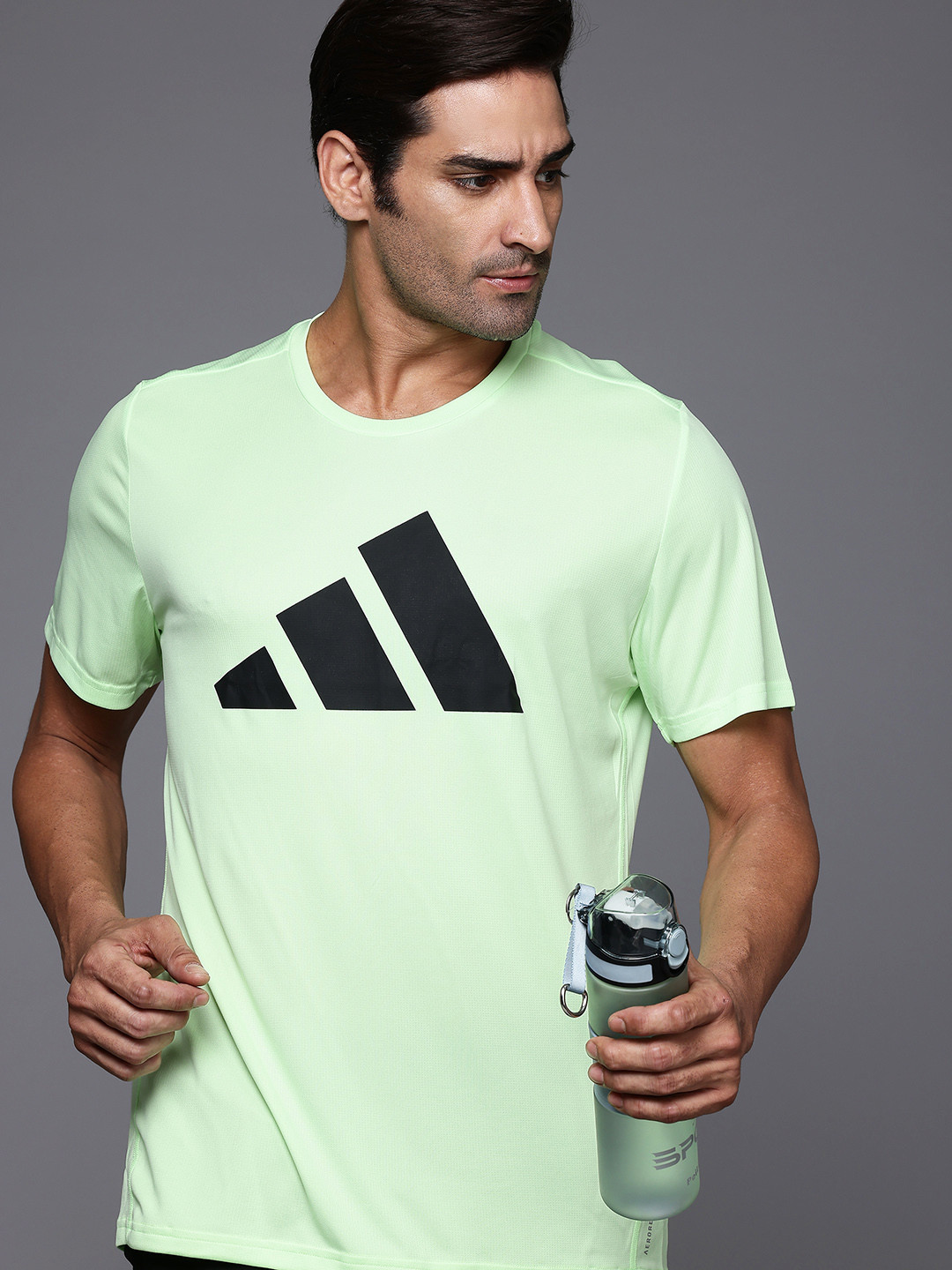 ADIDAS RUN IT Brand Logo Printed Training T-shirt
