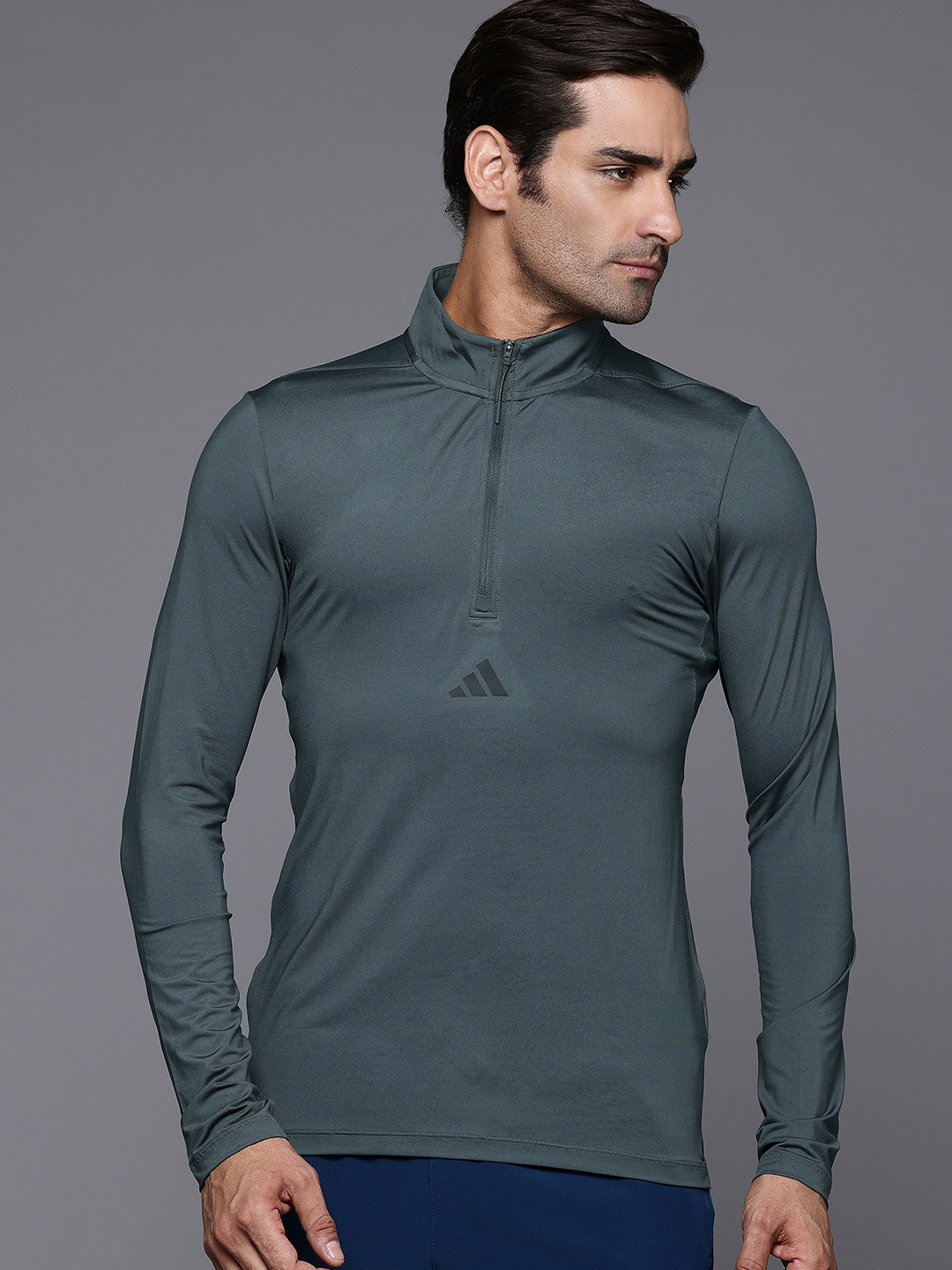 ADIDAS AERODRY WO QUARTER ZIP Training Slim Fit T-Shirt