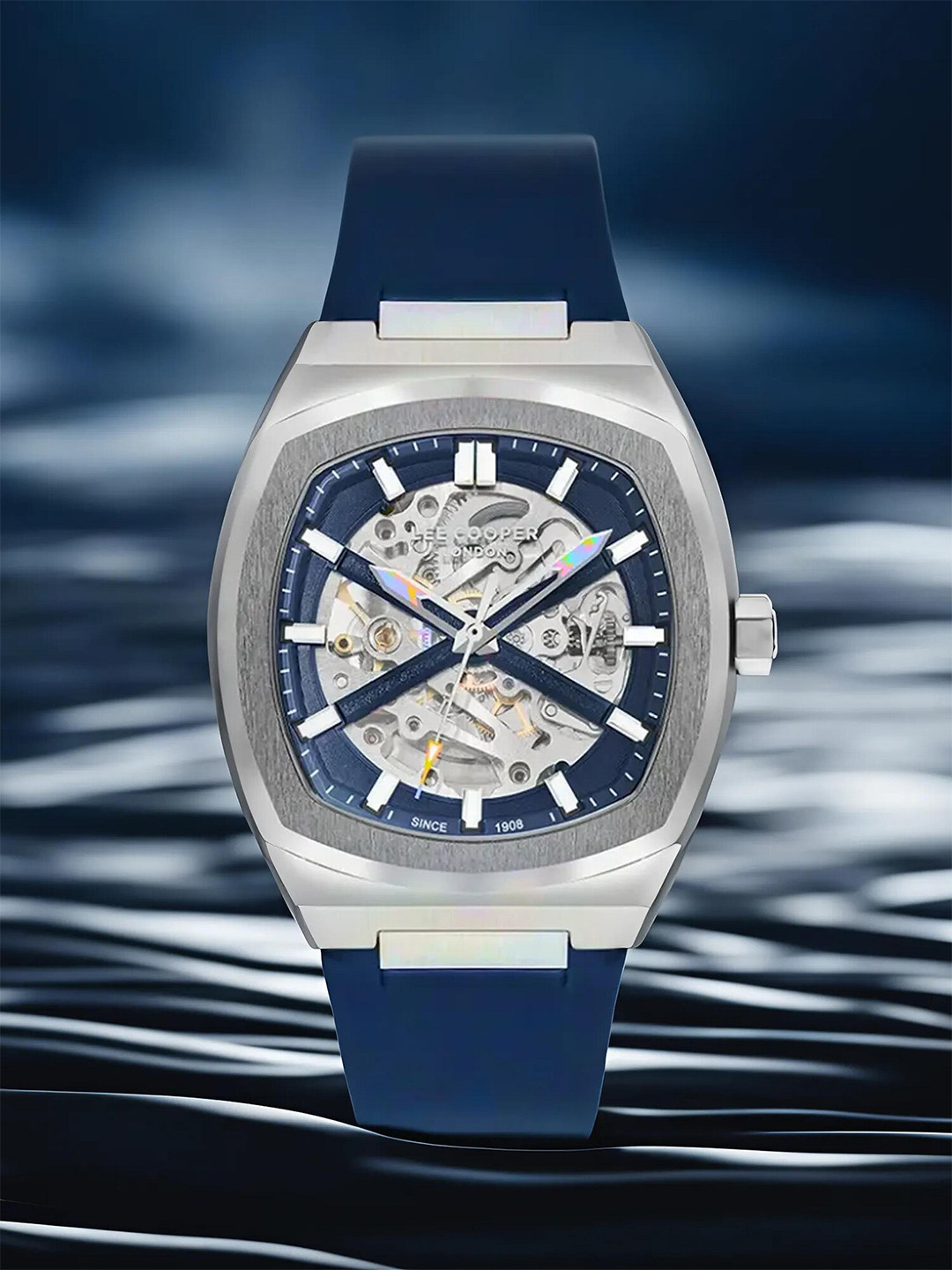 Lee Cooper Men Skeleton Dial Analogue Automatic Motion Powered Watch LC07902.399