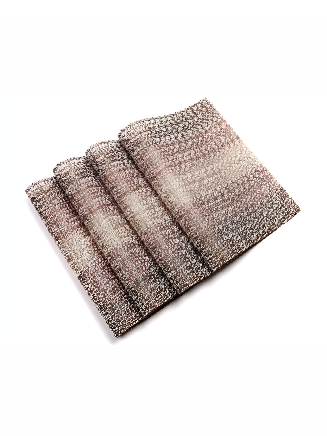 Wosta Brown 4 Pieces Striped Printed Table Placemats