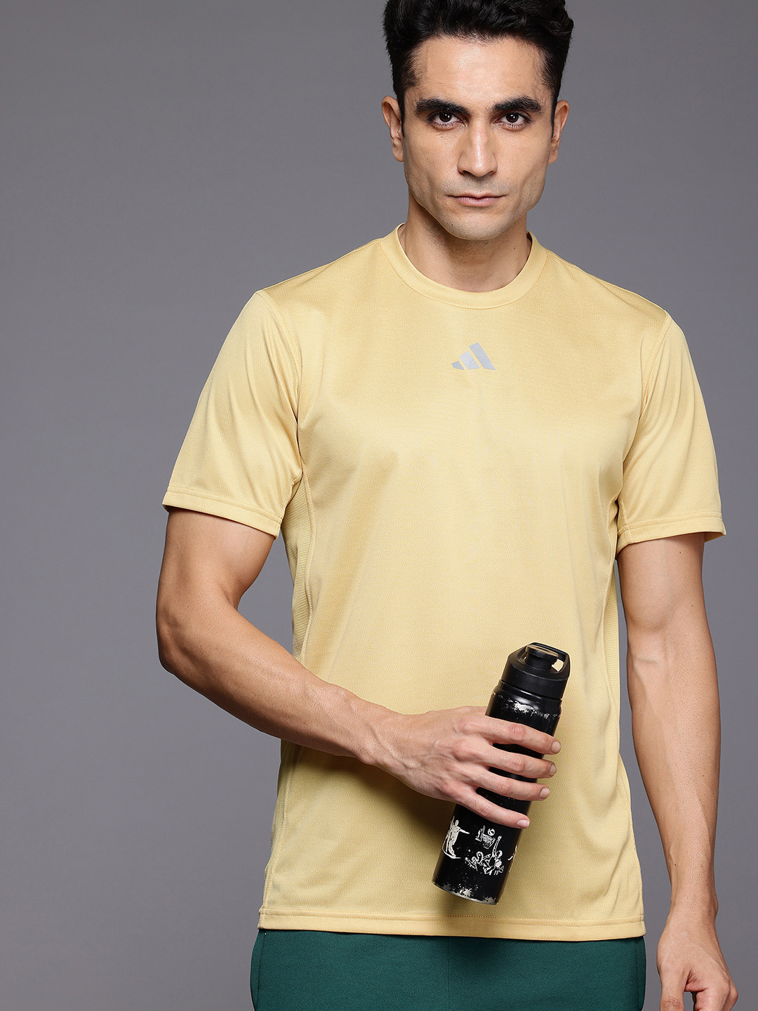 ADIDAS Men 3-Striped HIIT Training T-shirt