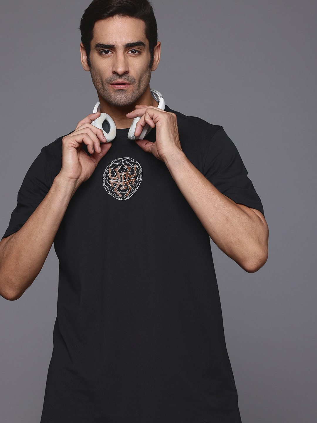 ADIDAS Originals Don Stat Graphic Print Basketball Pure Cotton T-shirt