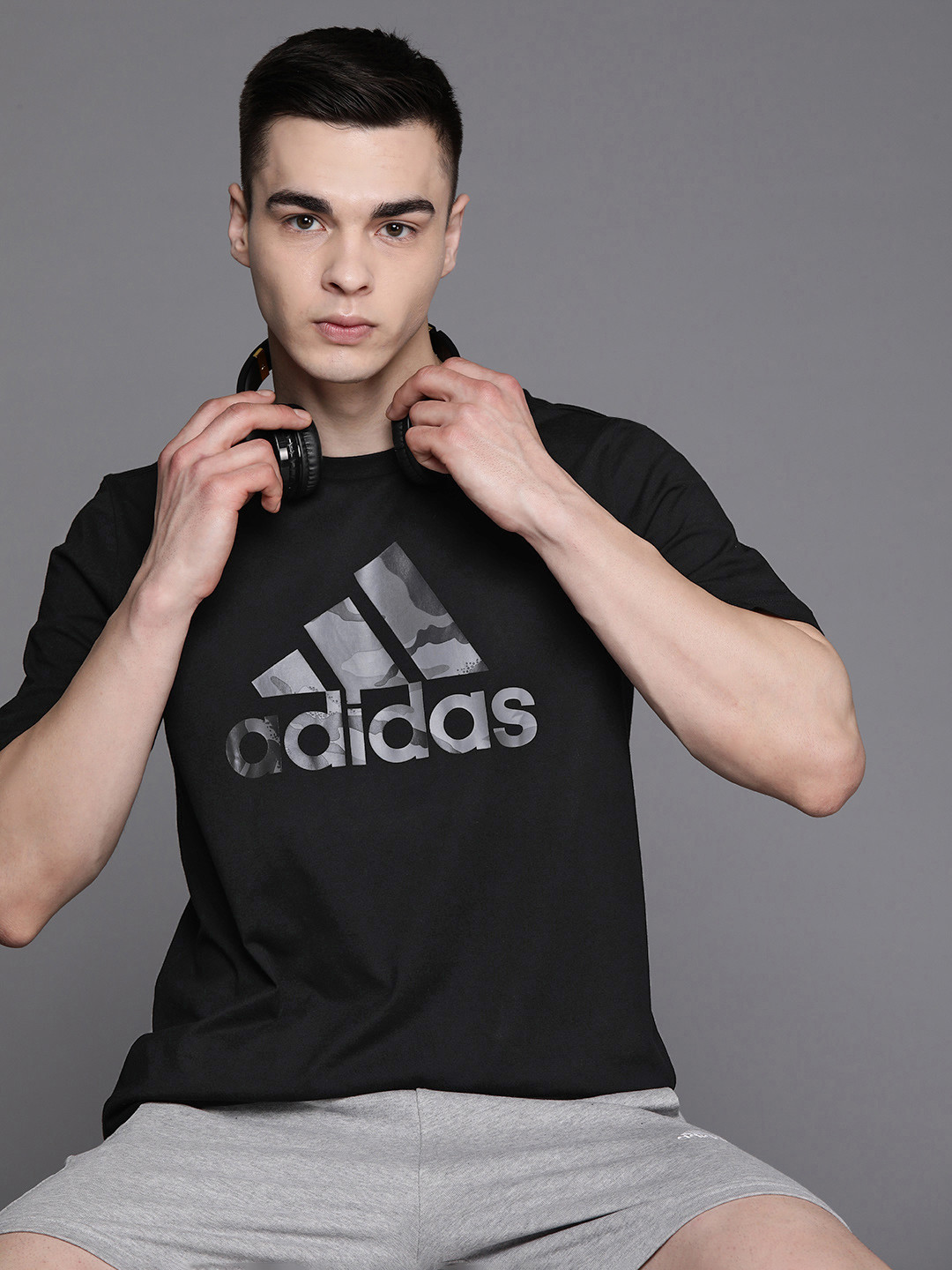 ADIDAS Camo Badge of Sport Graphic T-shirt