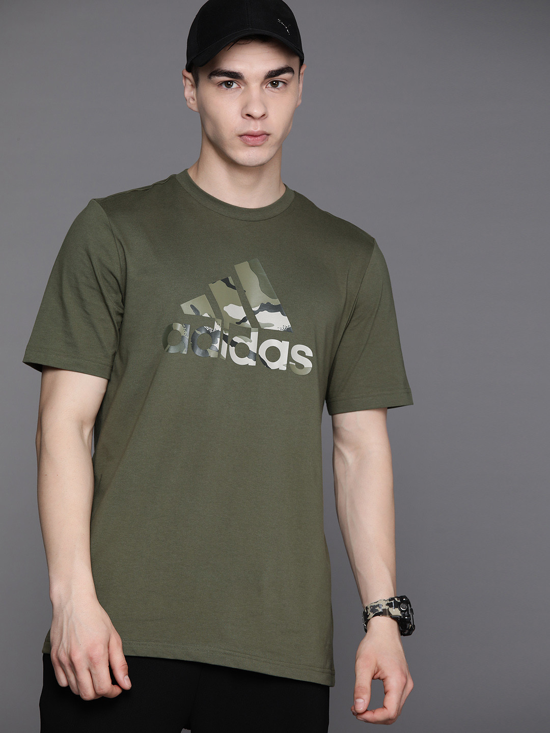 ADIDAS Camo Badge of Sport Graphic T-shirt