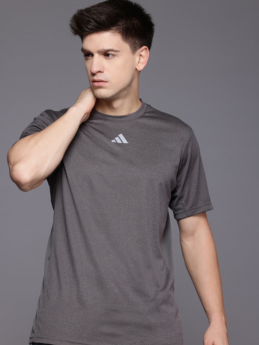 ADIDAS Men 3-Striped HIIT Training T-shirt