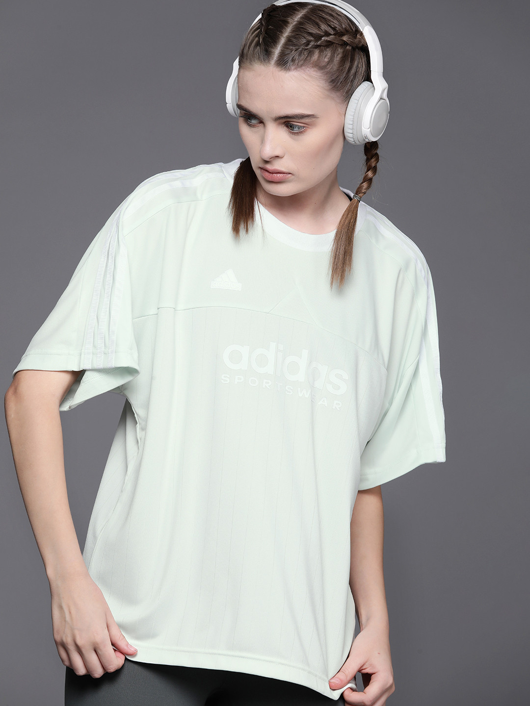 ADIDAS Women Brand Logo Printed TIRO T-shirt