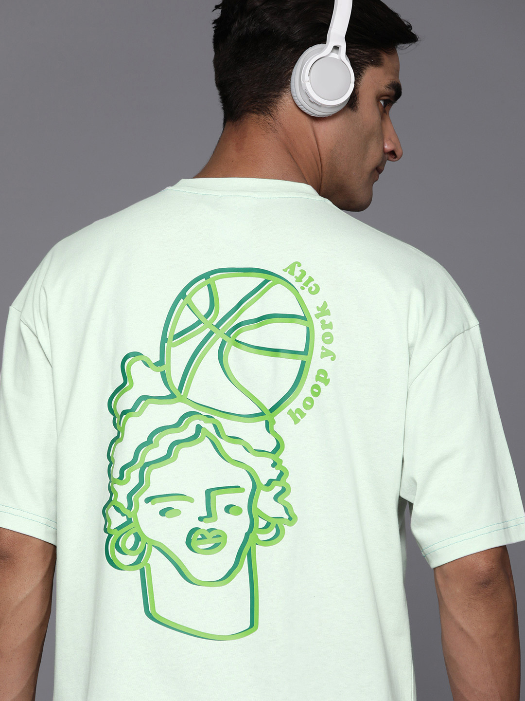 ADIDAS Originals Unisex Hoop York City Pure Cotton Printed Basketball T-shirt