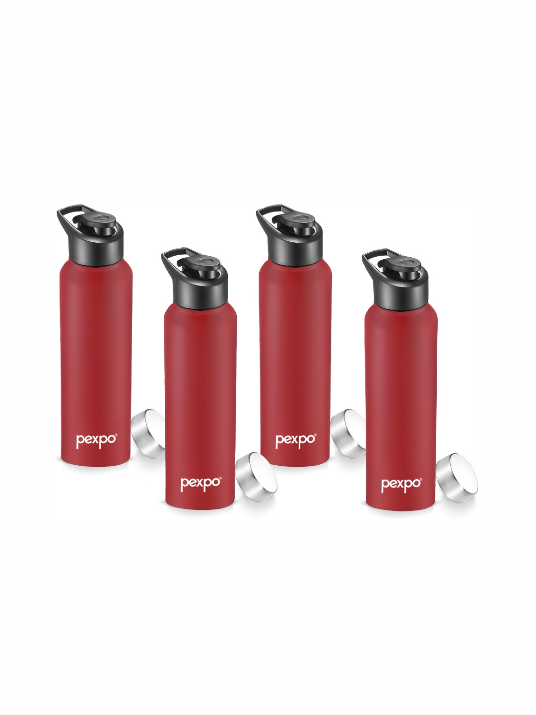 Pexpo Chromo Maroon Stainless Steel Spill Proof 4 Piece Sipper - 1L