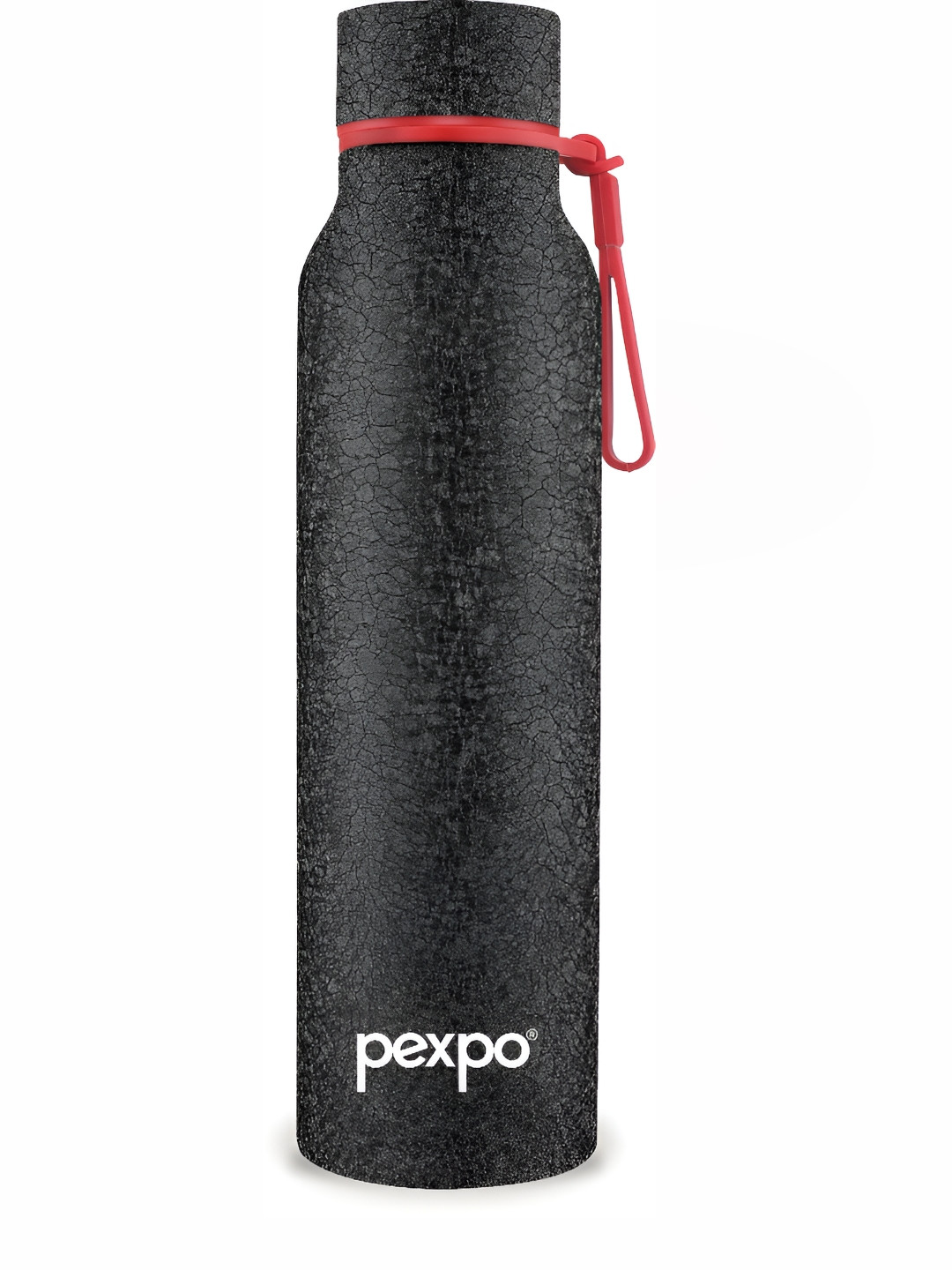 Pexpo Bosco Black Solid Stainless Steel Spill Proof Flask - 850ml