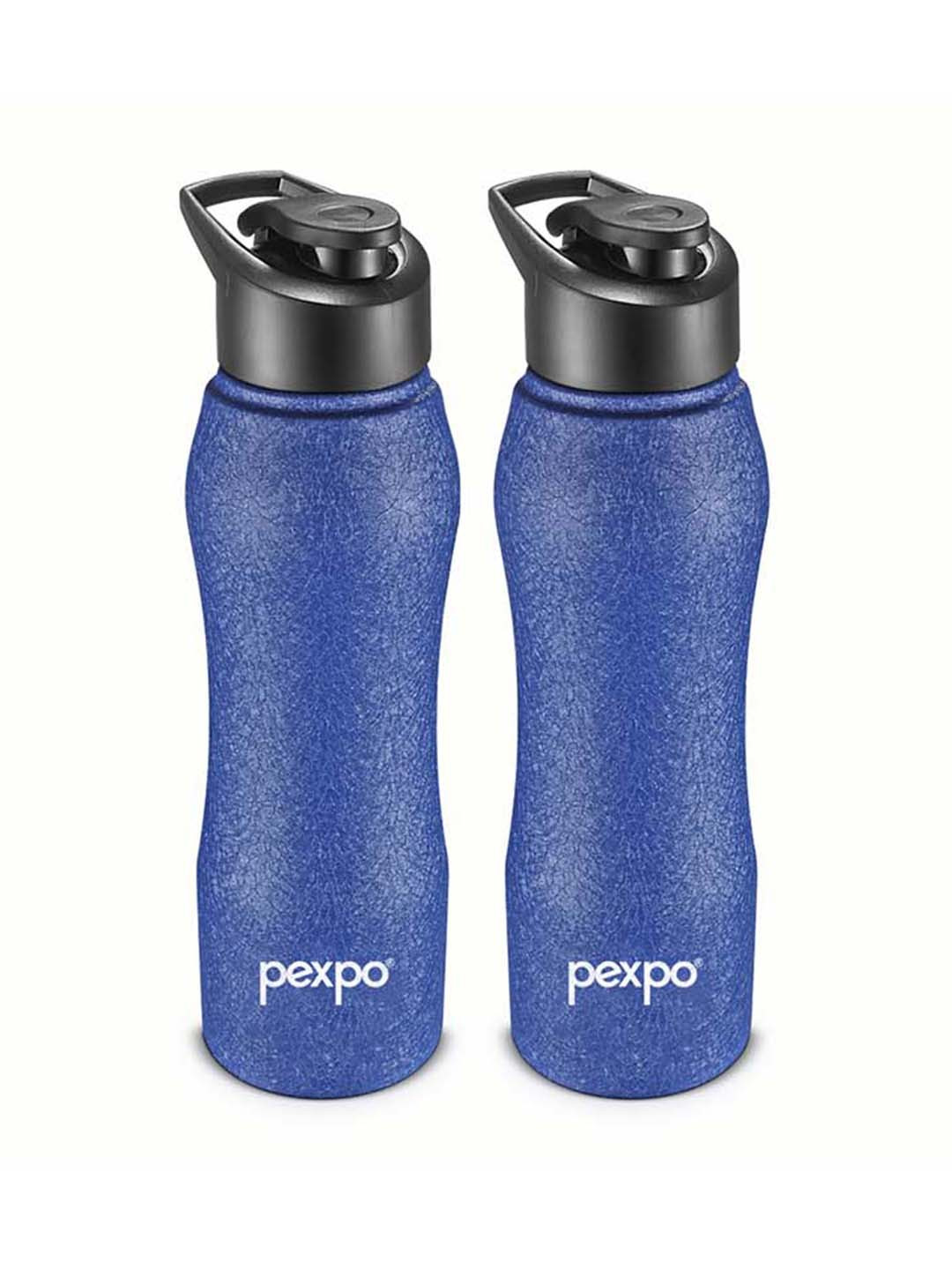 Pexpo Bistro Blue Stainless Steel Spill Proof 2 Piece Water Bottle - 1L