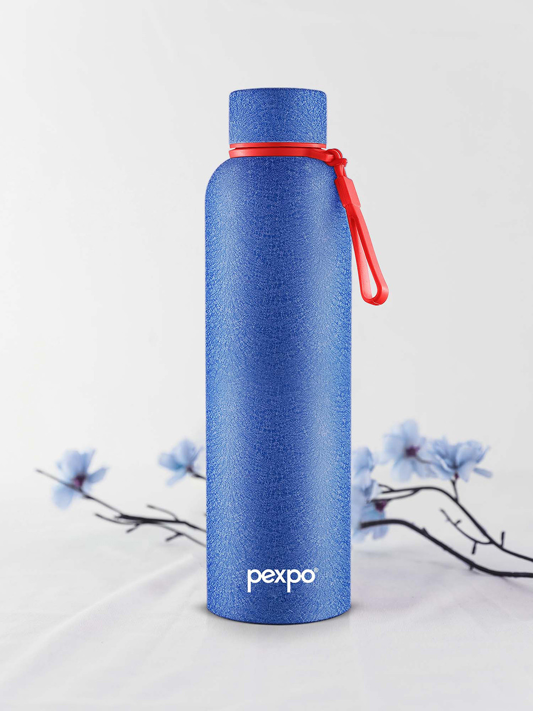 Pexpo Blue BRAVO-ISI Certified Thermosteel Hot & Cold flask Insulated Water Bottle 1L