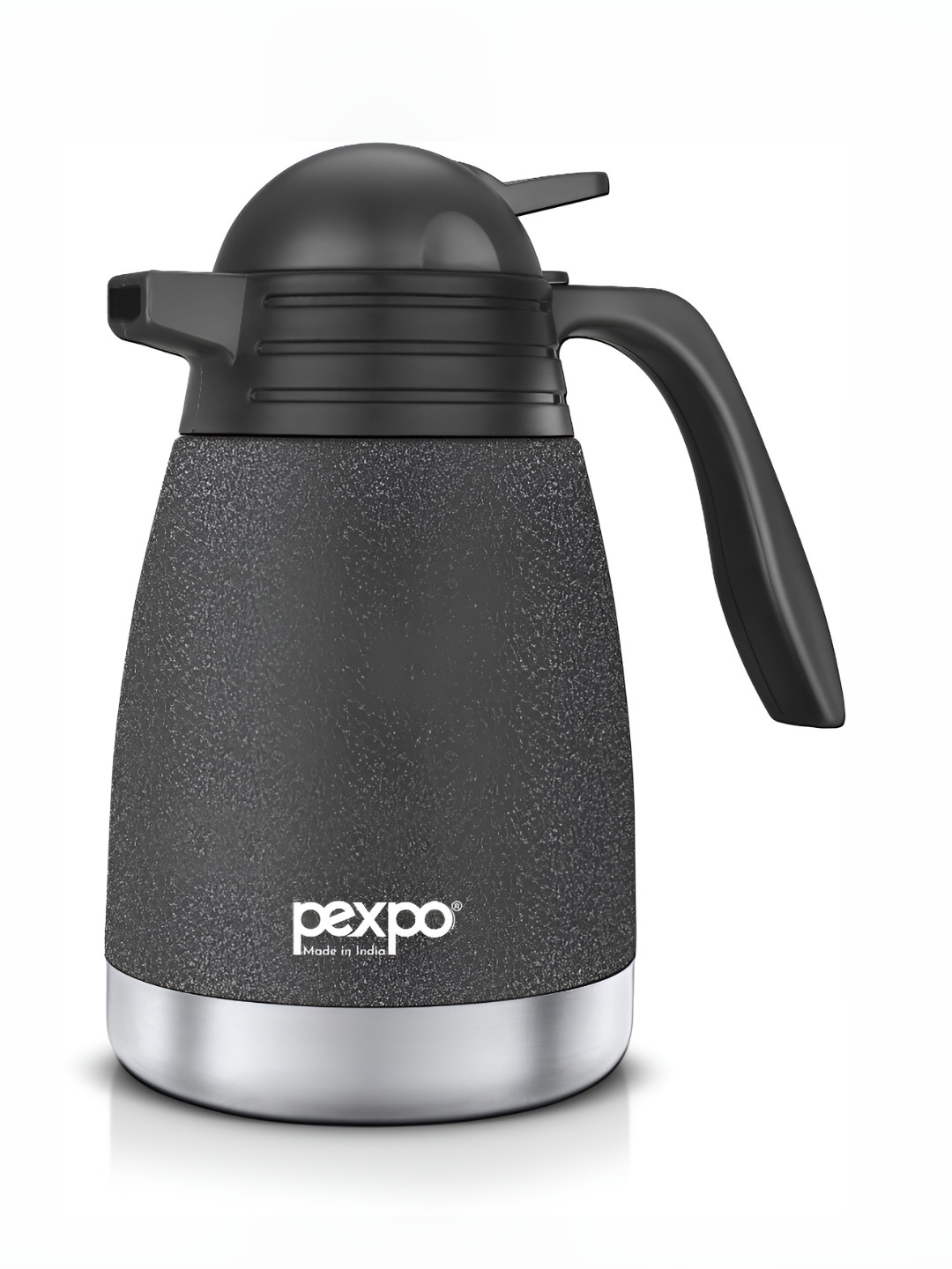 Pexpo Cosmo Black Printed ISI Certified Thermosteel Hot Flask Insulated Carafe 2000ml