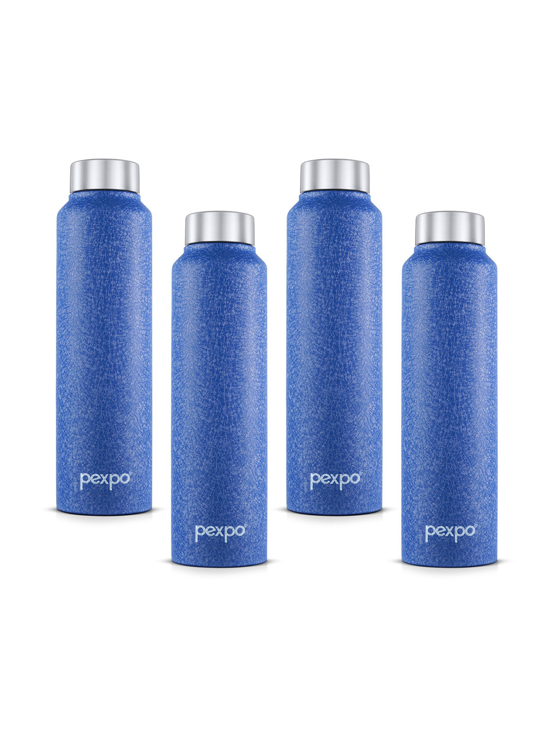Pexpo Chromo Blue Stainless Steel Spill Proof 4 Piece Water Bottle - 1L