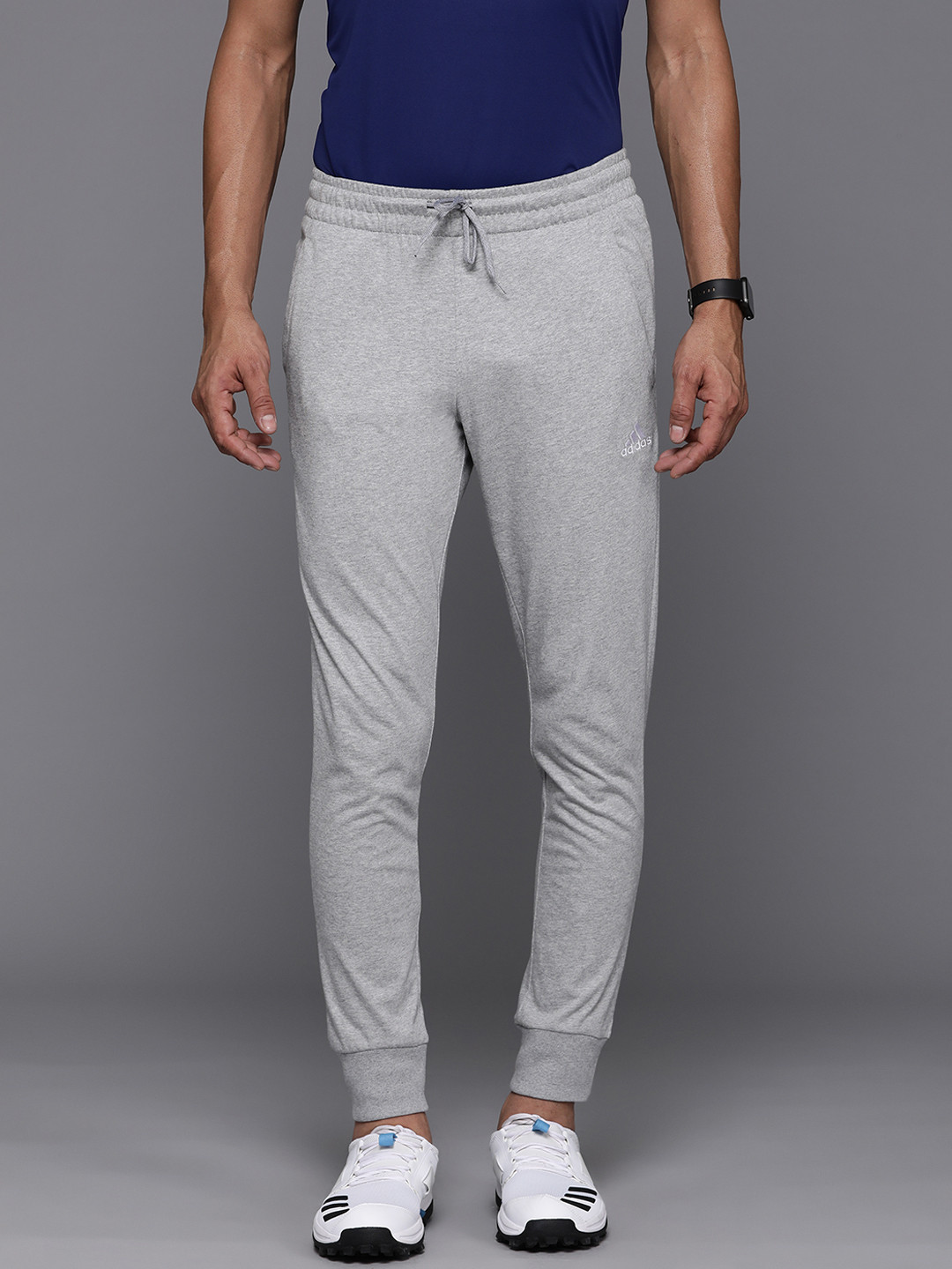 ADIDAS Men Small Logo Single Jersey Tapered Cuff Joggers