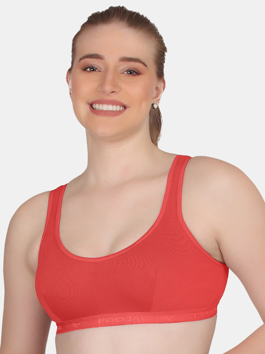 POOJA RAGENEE Plus Size Full Coverage Non Padded Cotton T-Shirt Bra With All Day Comfort