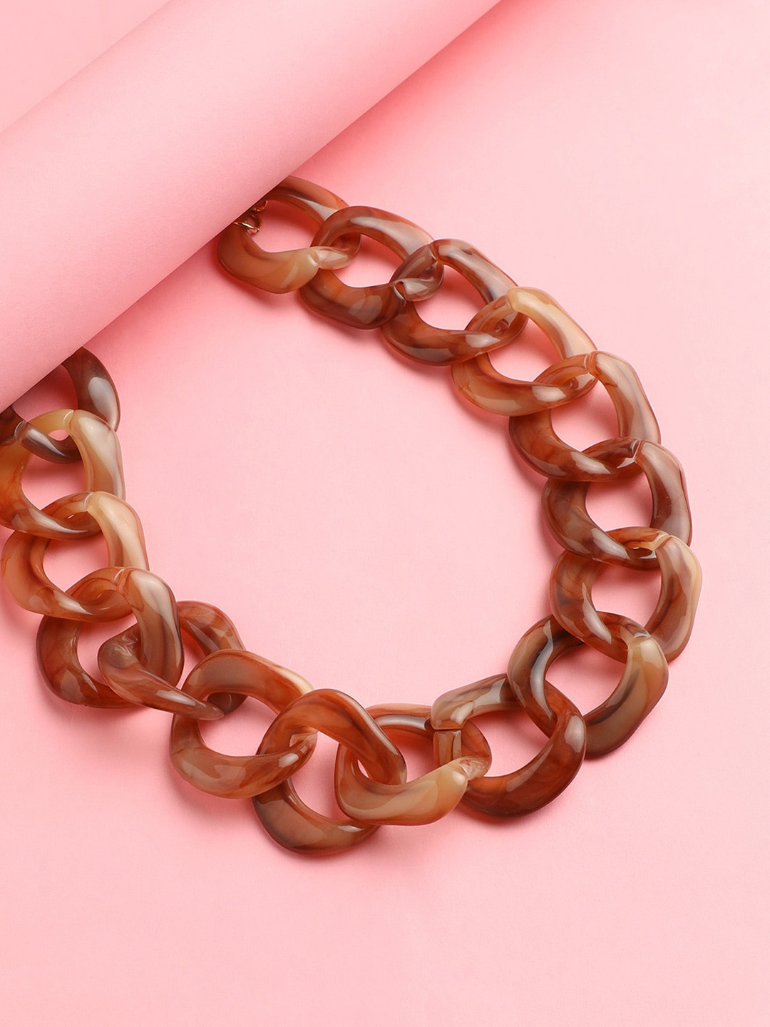 DressBerry Brown Trendy Designer Necklace