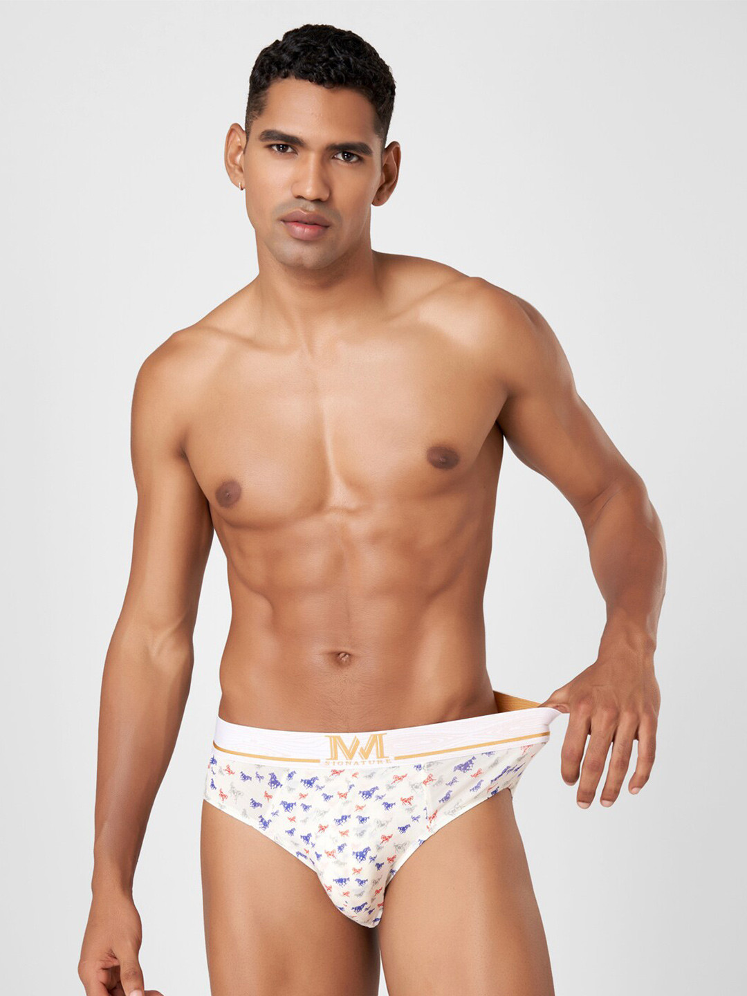 Macroman M-Series Printed Mid Rise Hi-Stretch Basic Briefs 8903978393353