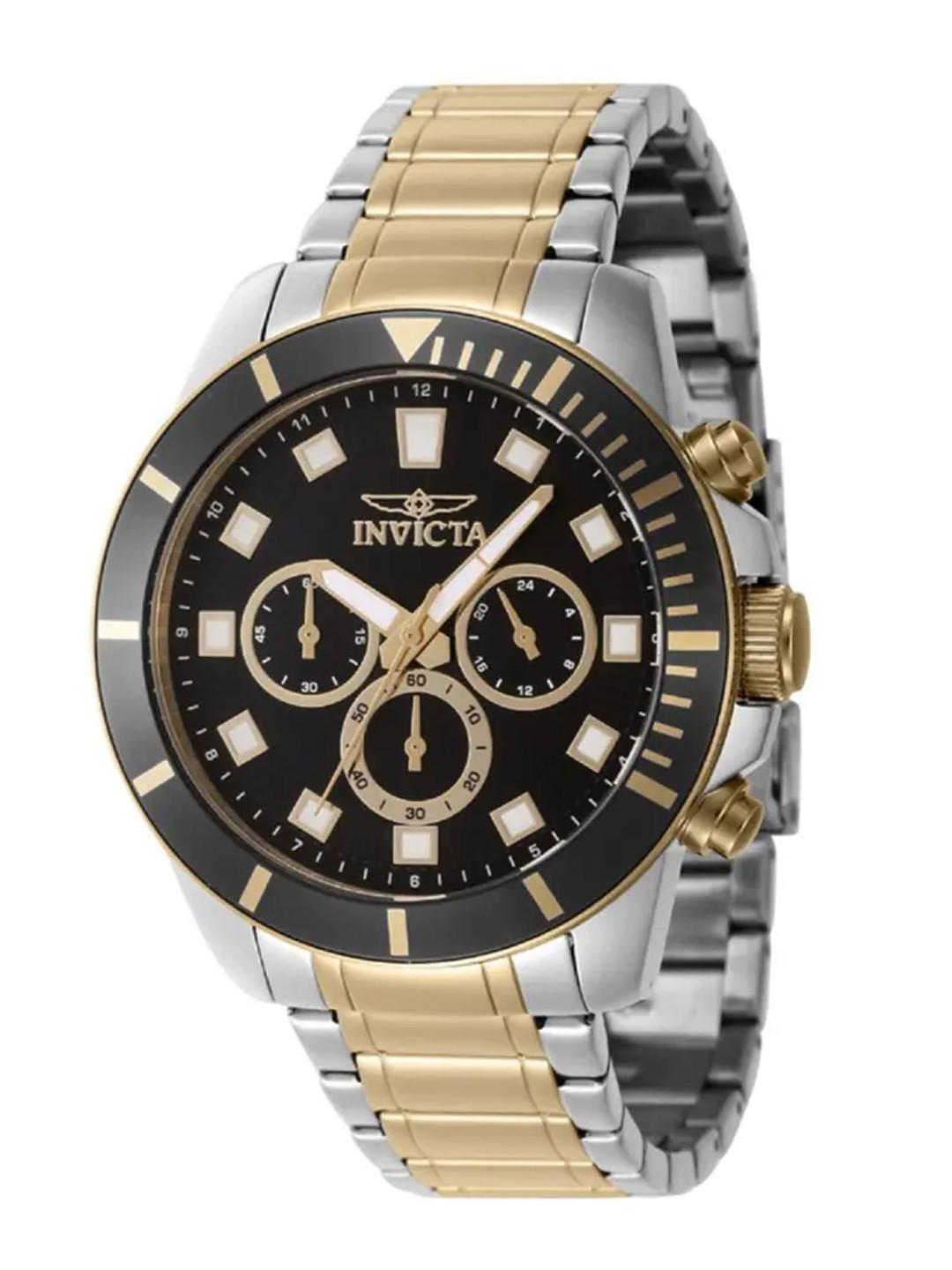 Invicta Men Pro Diver Chronograph Quartz Black Dial Analog Watch 46046