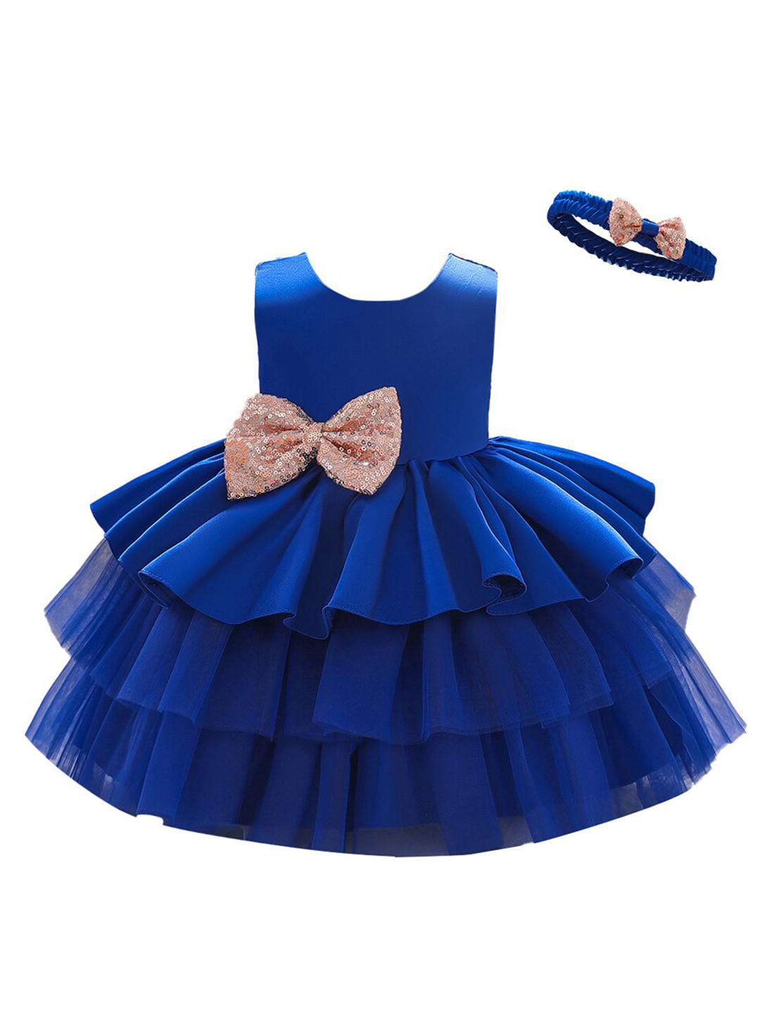 StyleCast Girls Layered Balloon Fit and Flare Mini Dress