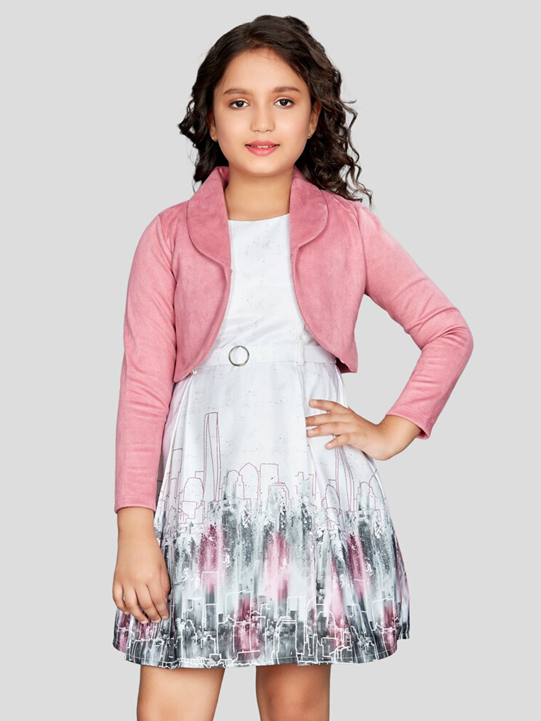 Peppermint Pink A Line Graceful Gallery Dress