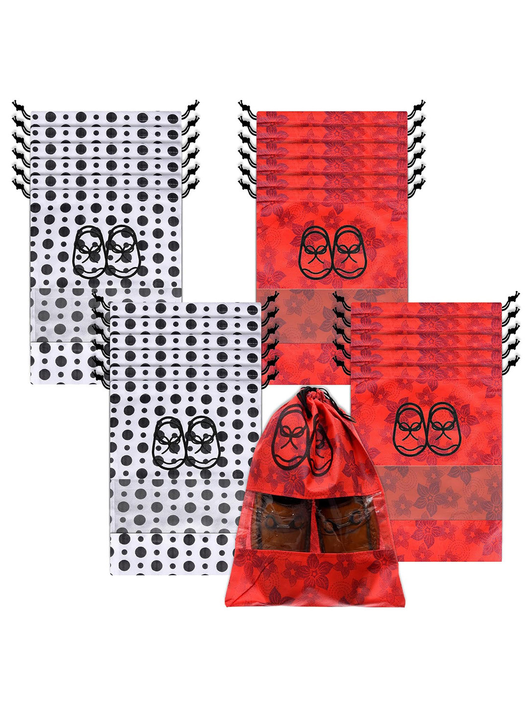 Kuber Industries Red 24 Pieces Regular Organisers