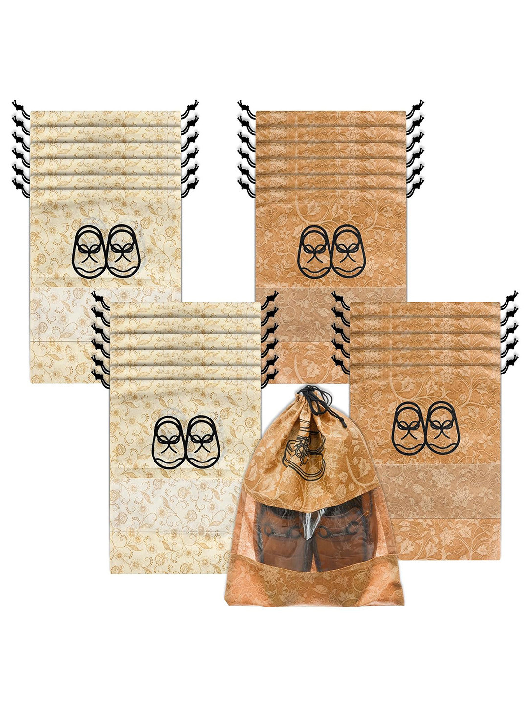 Kuber Industries 24 Pieces Shoe Organizer with Clear window