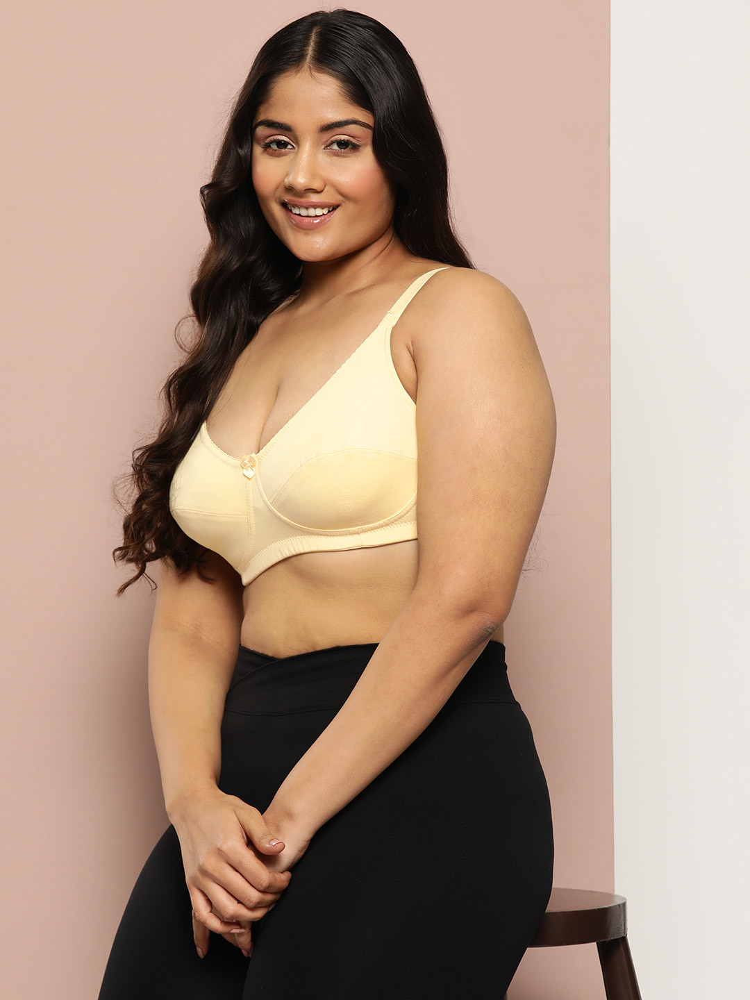 Sztori Plus Size Solid Full Coverage Non Padded Bra