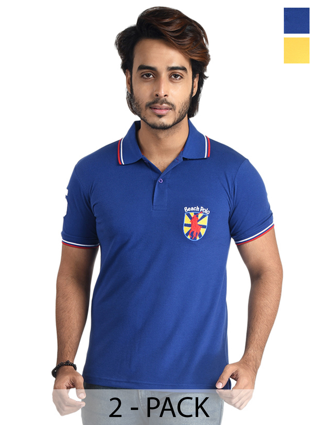 Clothe Funn Pack Of 2 Polo Collar T-shirt