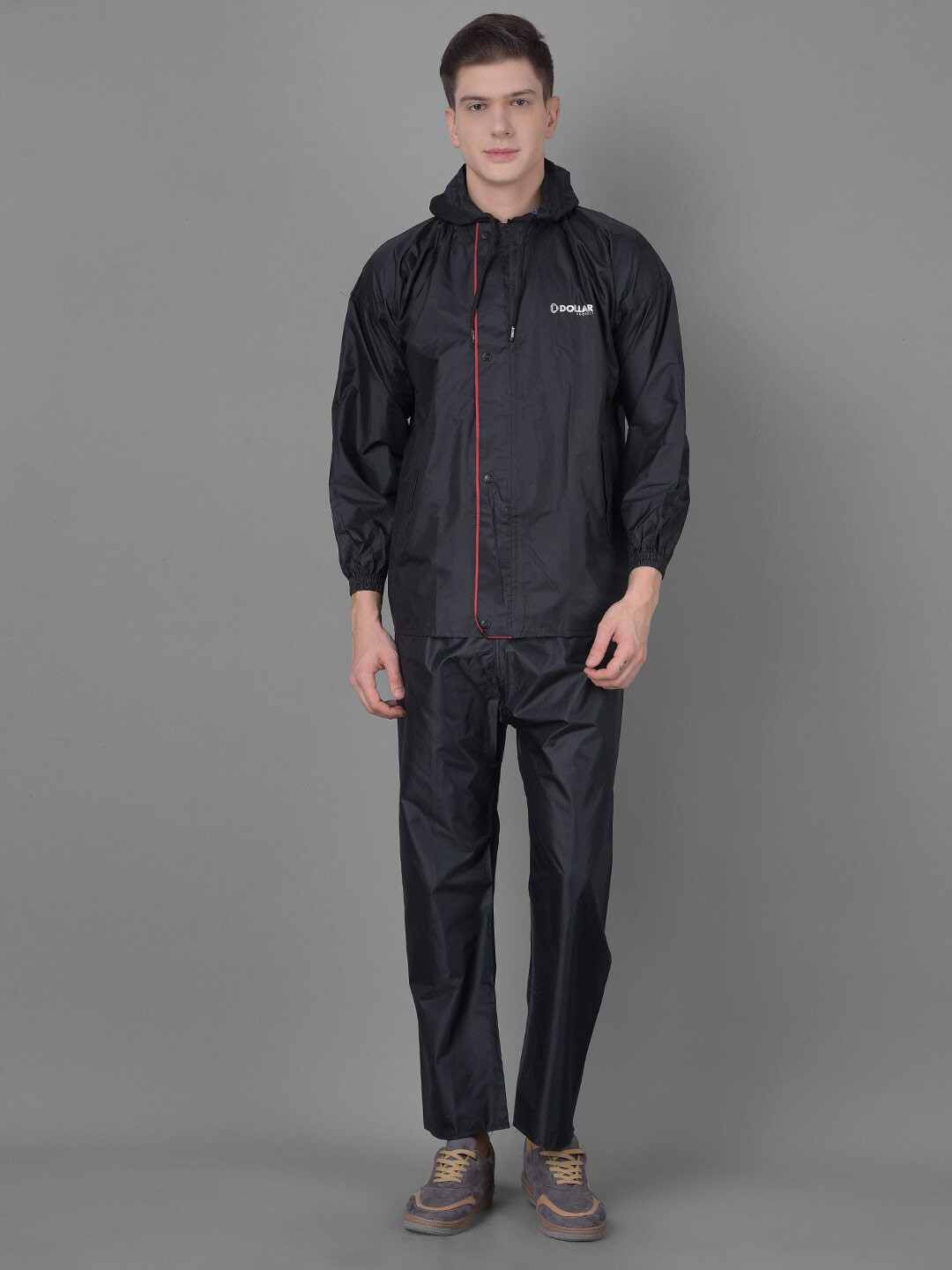 Dollar Men Adjustable Reversible Hooded Rain Jacket