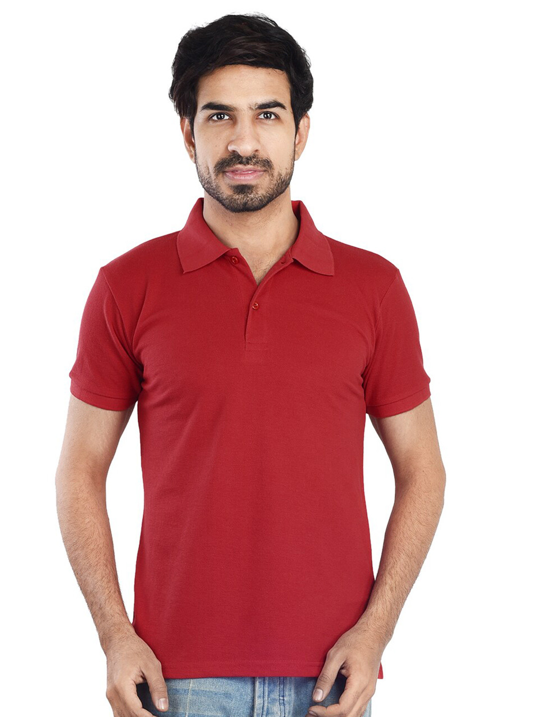 Clothe Funn Polo Collar Knitted Regular Fit T-shirt