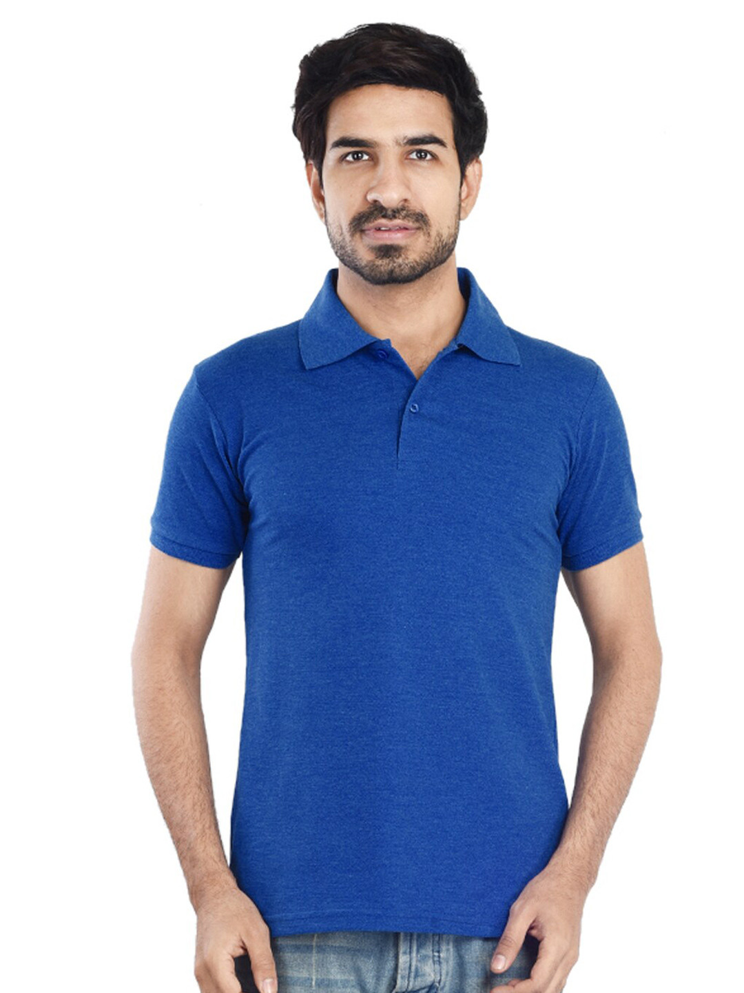 Clothe Funn Polo Collar Knitted Regular Fit T-shirt