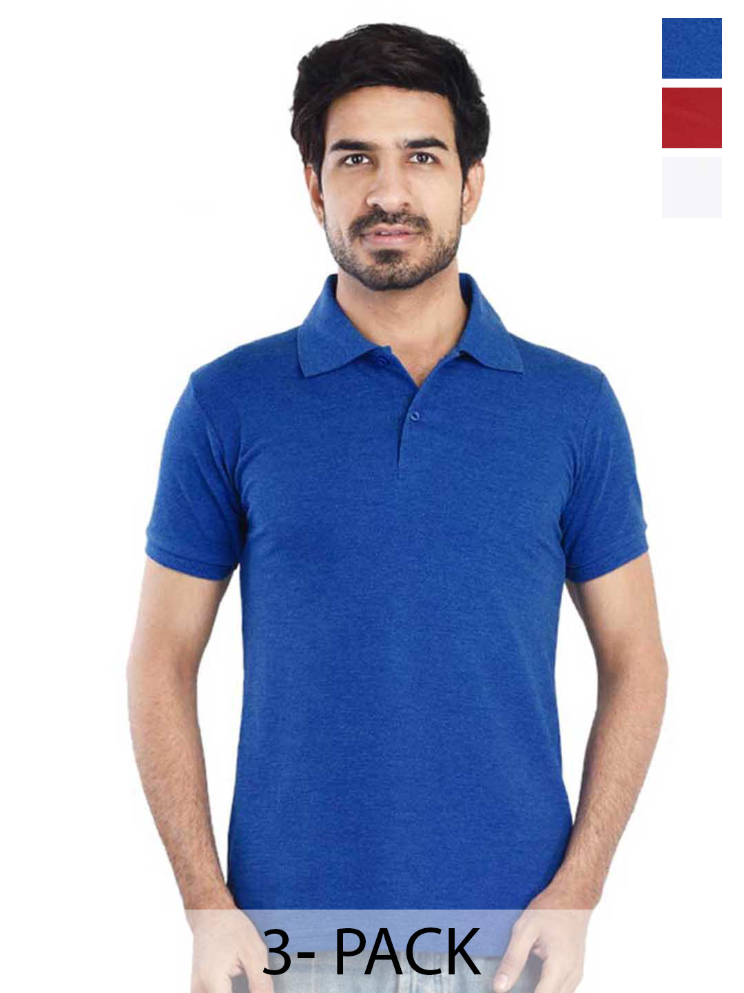 Clothe Funn Pack Of 3 Polo Collar T-shirt