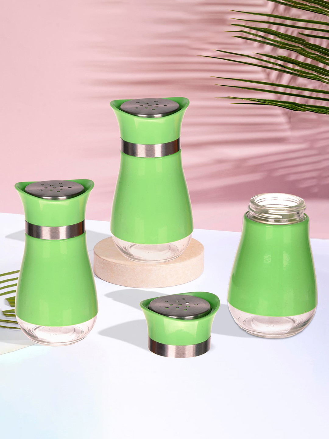 Kuber Industries 3 Pieces Green Salt Shakers