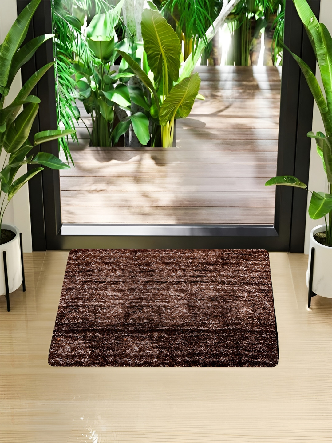 Kuber Industries Pack of 3 Anti-Slip Entrance Door Mats