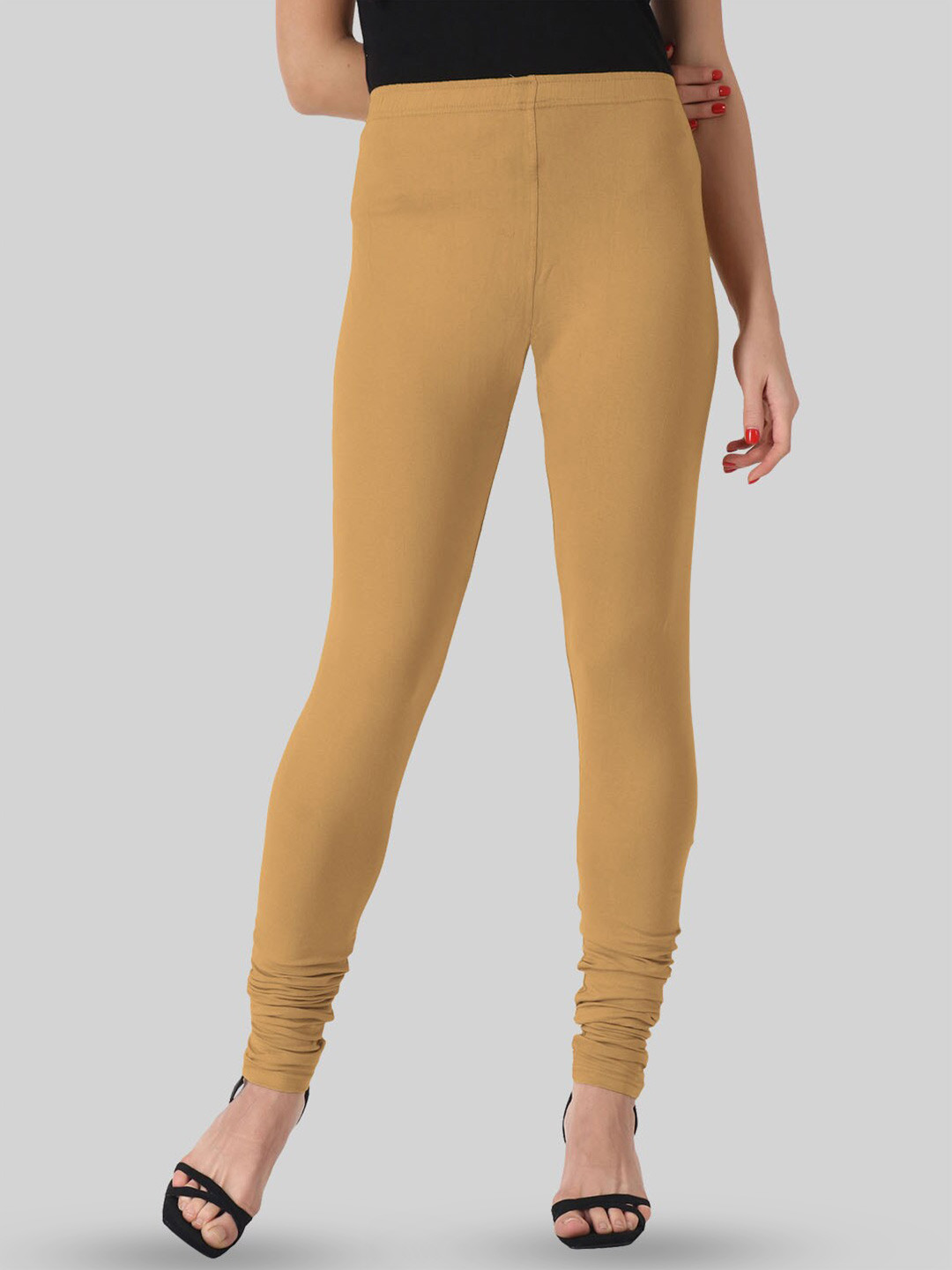 SAUNDARYA 4 Way Stretchable Anti Pilling Churidar Length Leggings