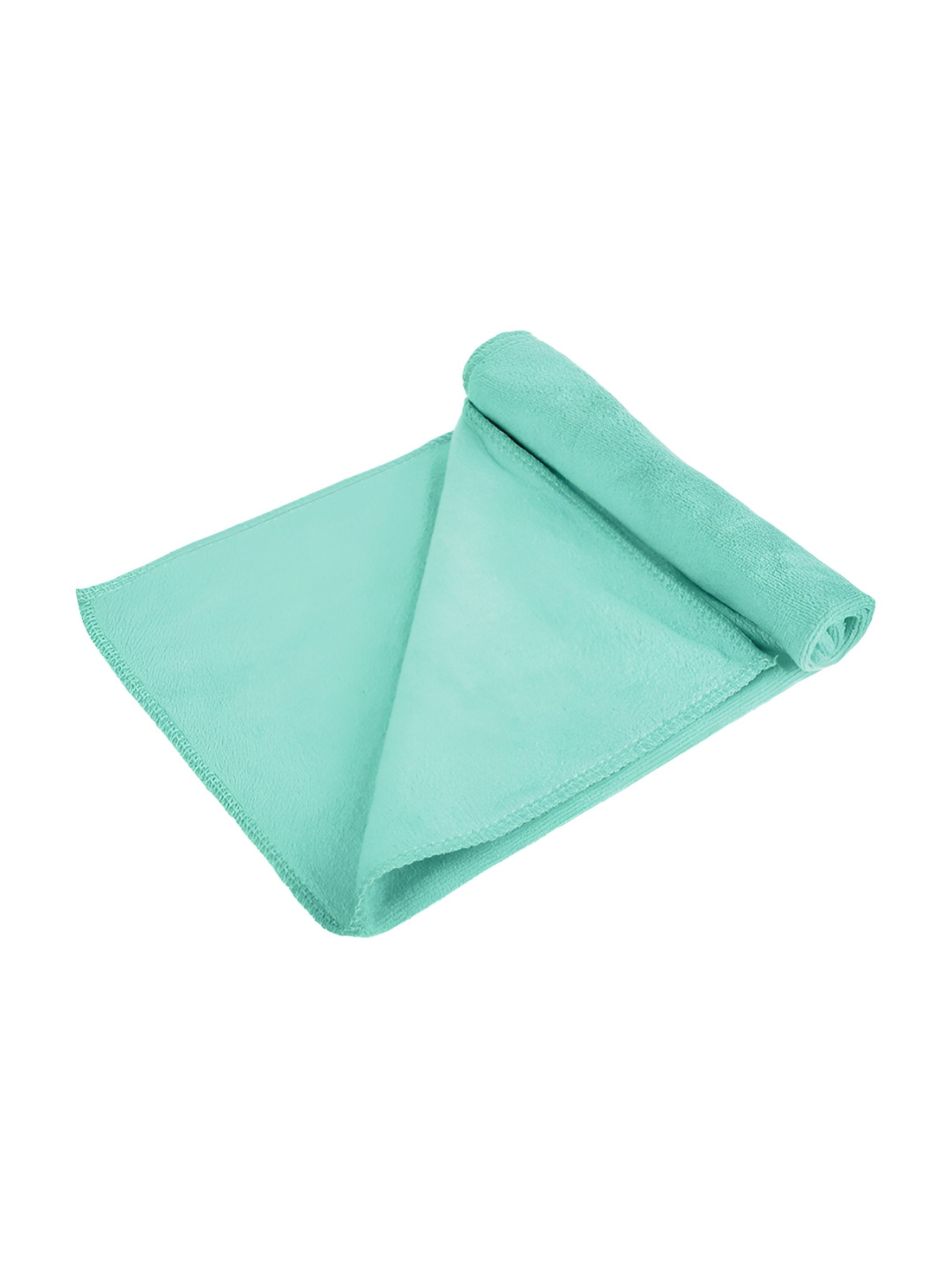 Kuber Industries 4 Pieces Green 400 GSM Microfiber Cloth Towels