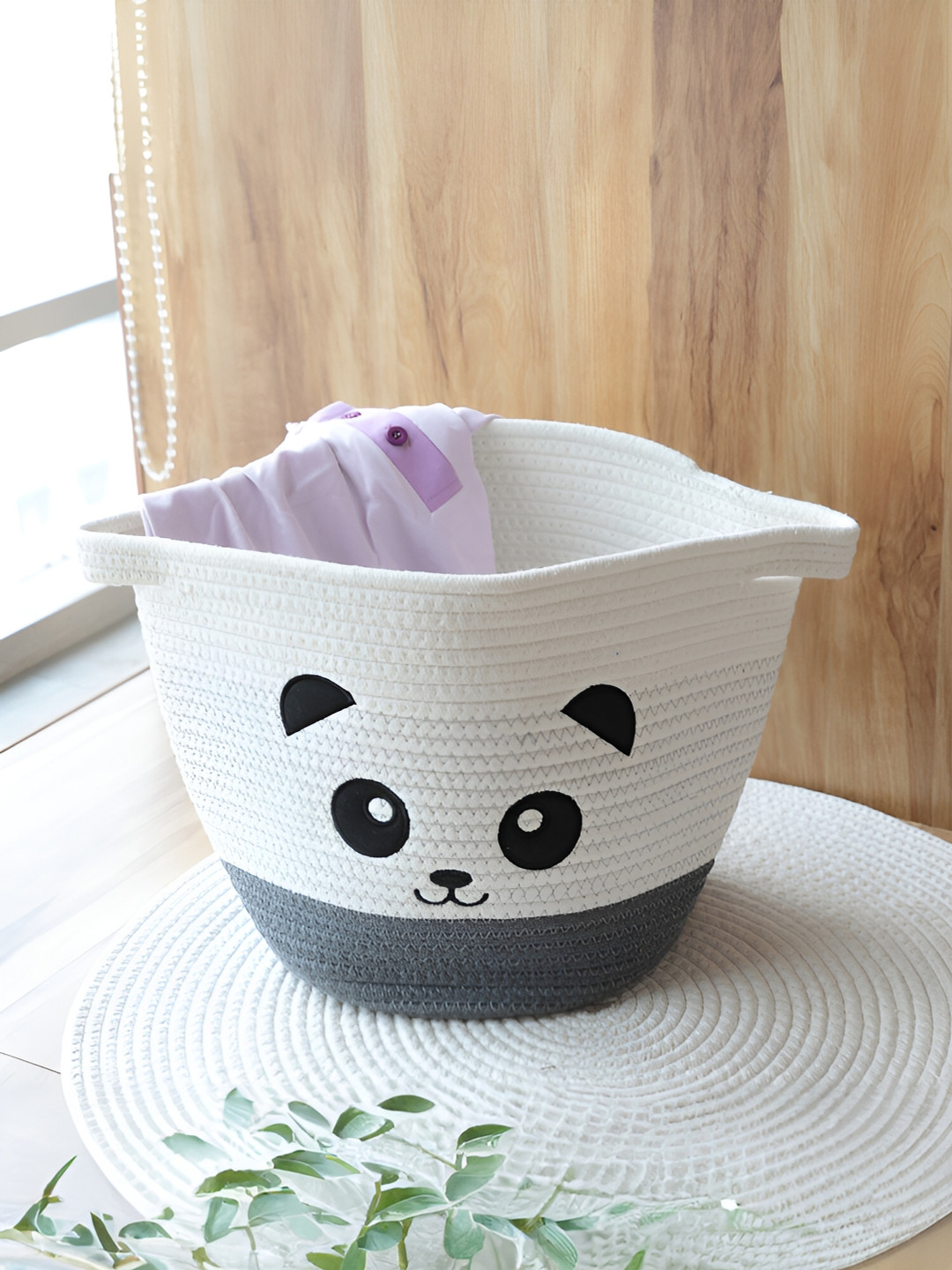 The Better Home White Printed Multi-Utility Storage Basket Organisers