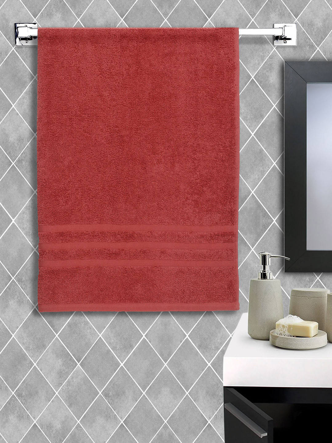 Cantabil Brown Cotton Bath Towels