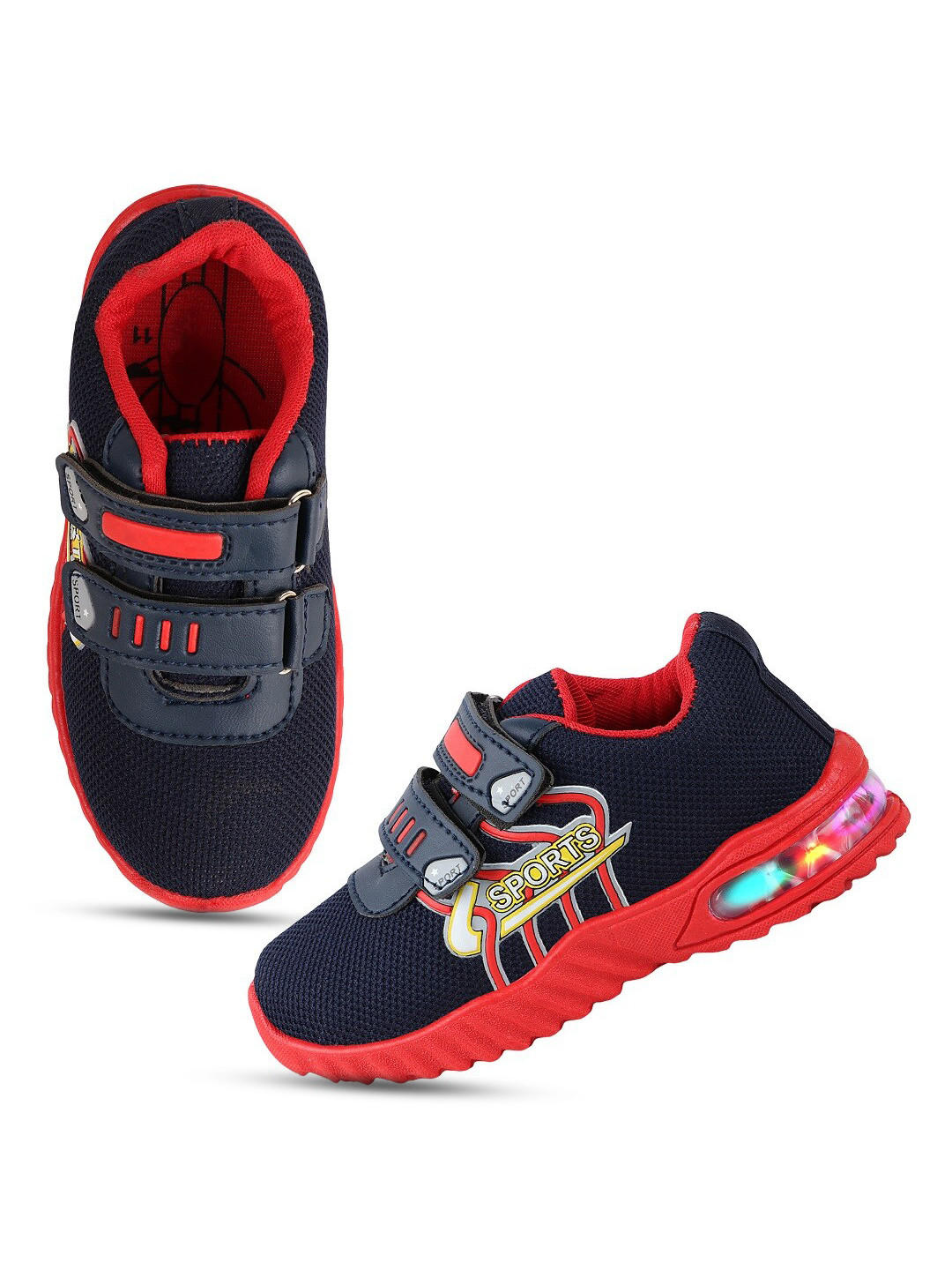 BAESD Boys HUNTER Textured Anti-Skid Sole Waterproof LED Velcro Sneakers