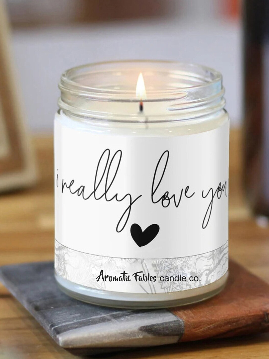 Aromatic Fables Romantic Valentine's Bliss Lavender Conversational Jar Candles