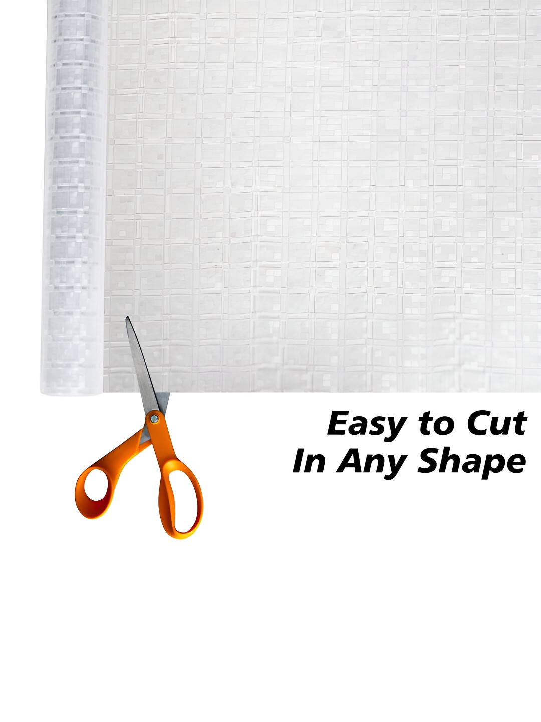 Kuber Industries White 3 Pieces Check-Design Shelf Liner Multi-Utility Organisers