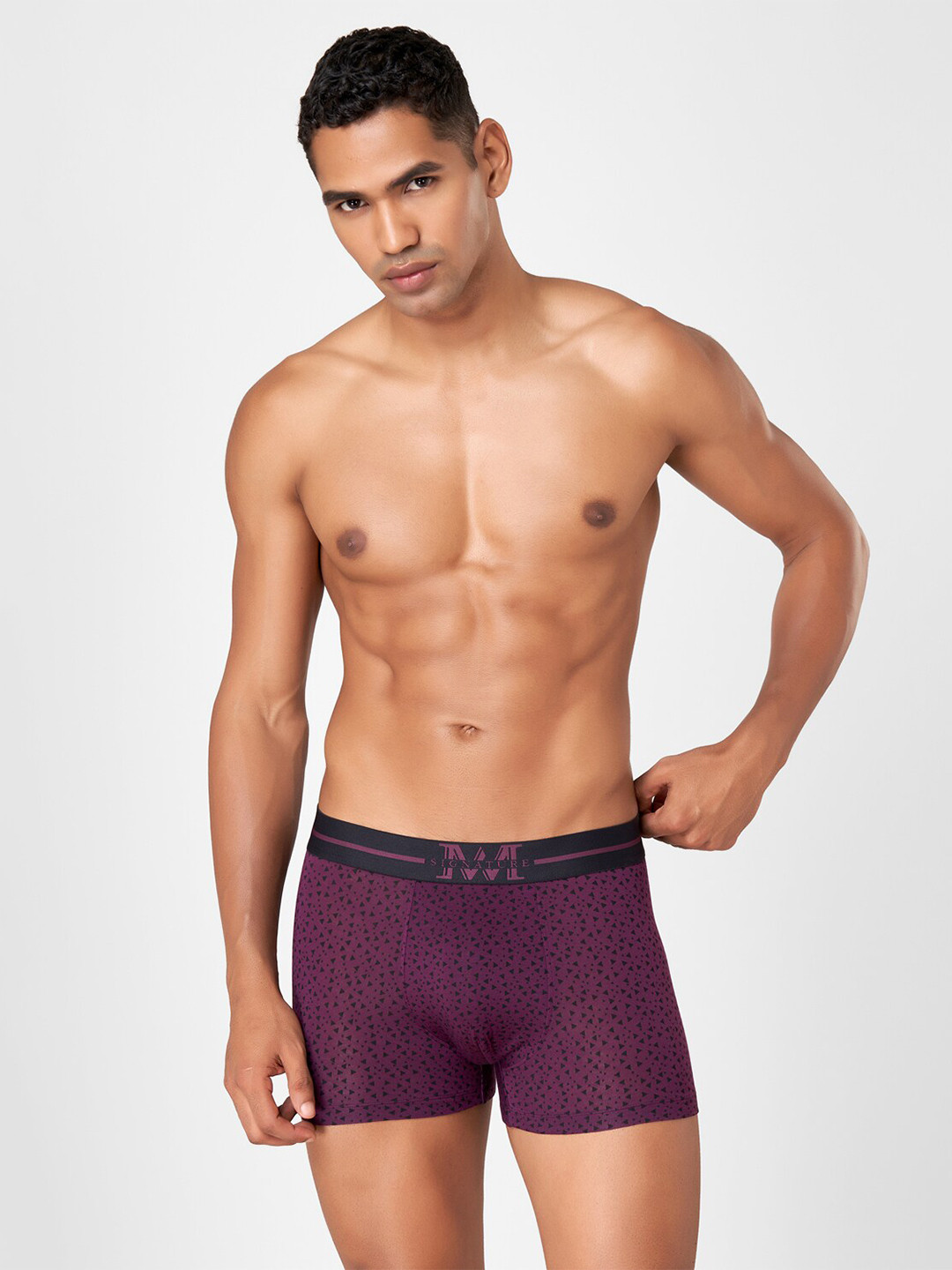 Macroman M-Series Geometric Printed Moisture Wicking Trunk 8903978392745